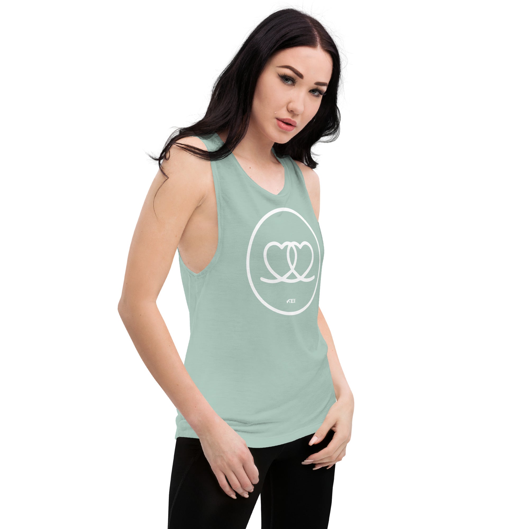 Two Hearts Ladies’ Muscle Tank