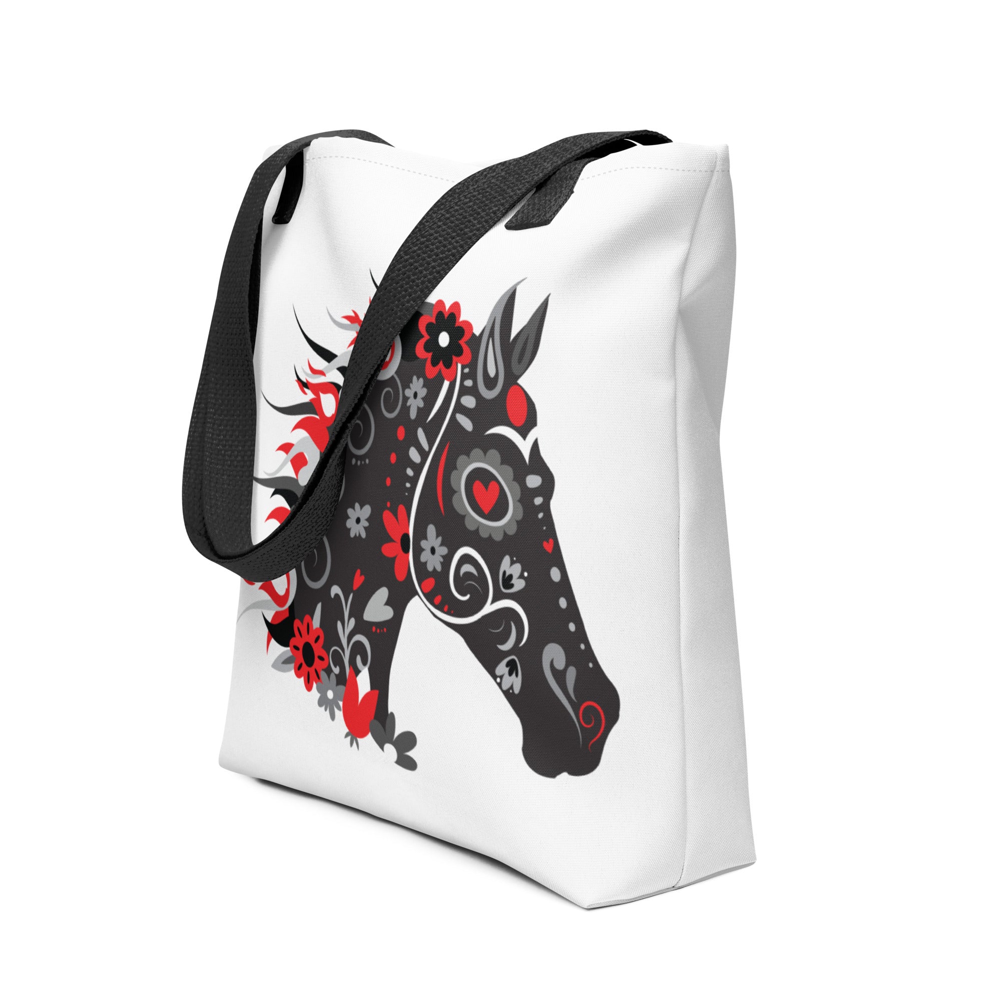 Alfenique Black Horse Tote Bag