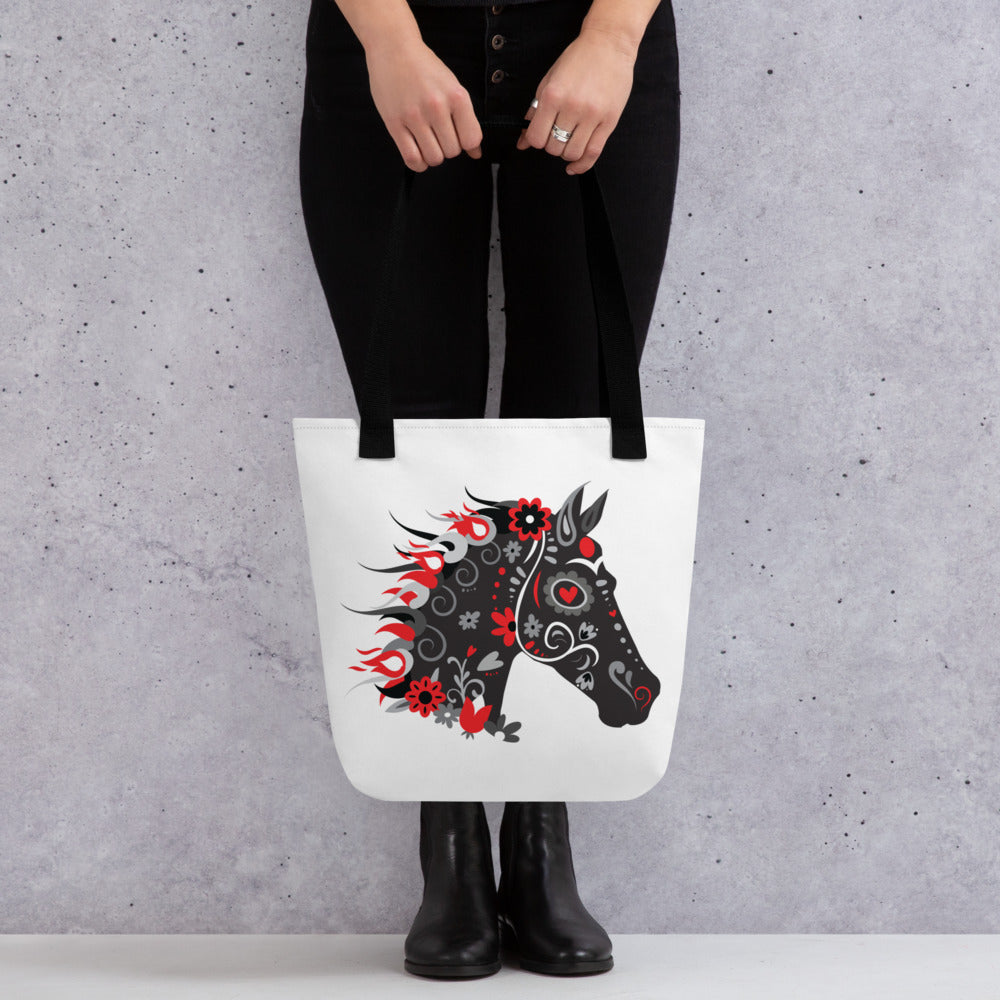 Black Horse Tote Bag