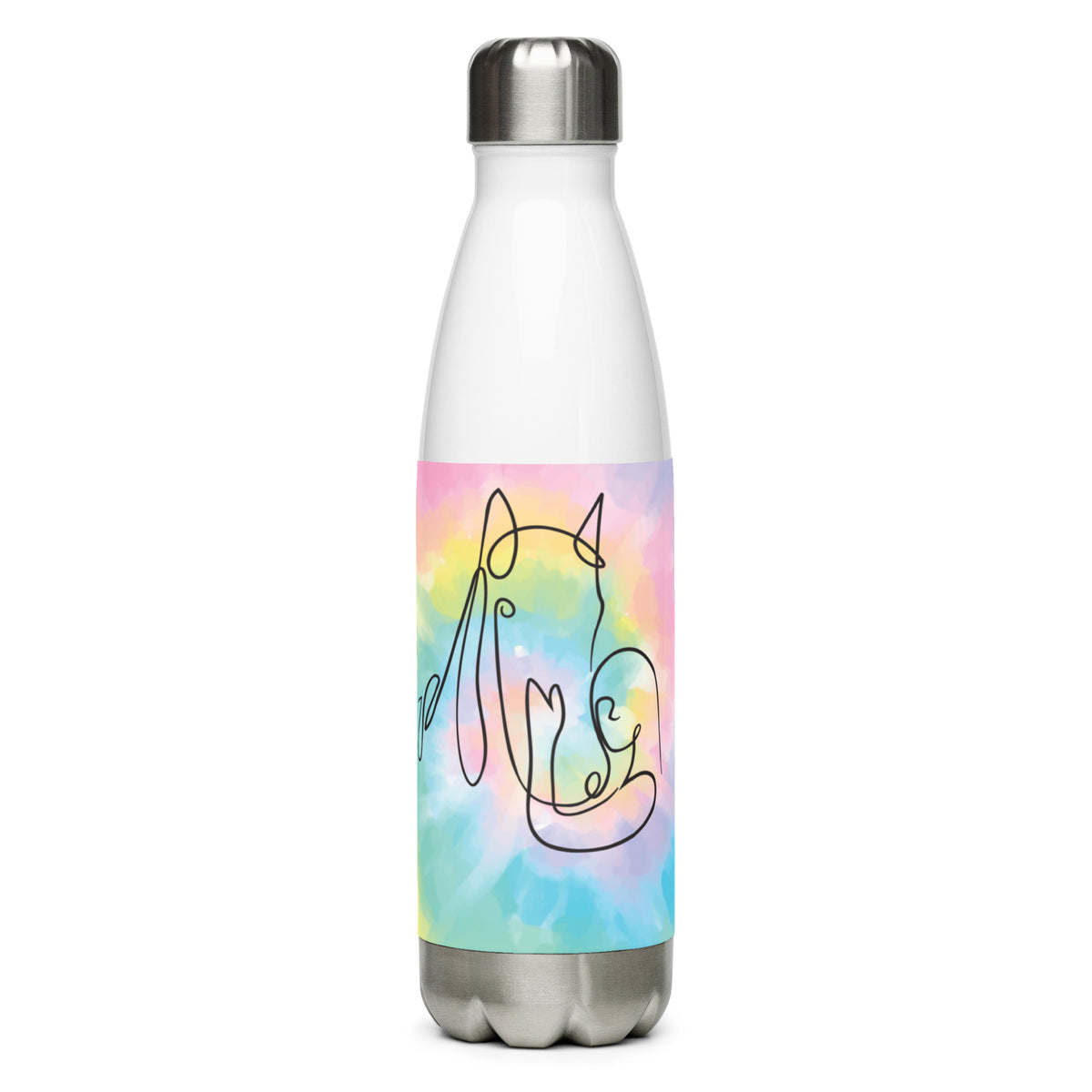 Pony Tie-Dye Stainless Steel Water Bottle