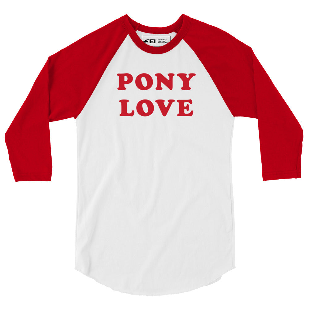 Pony Love 3/4 Sleeve Raglan Shirt FEI Official Store