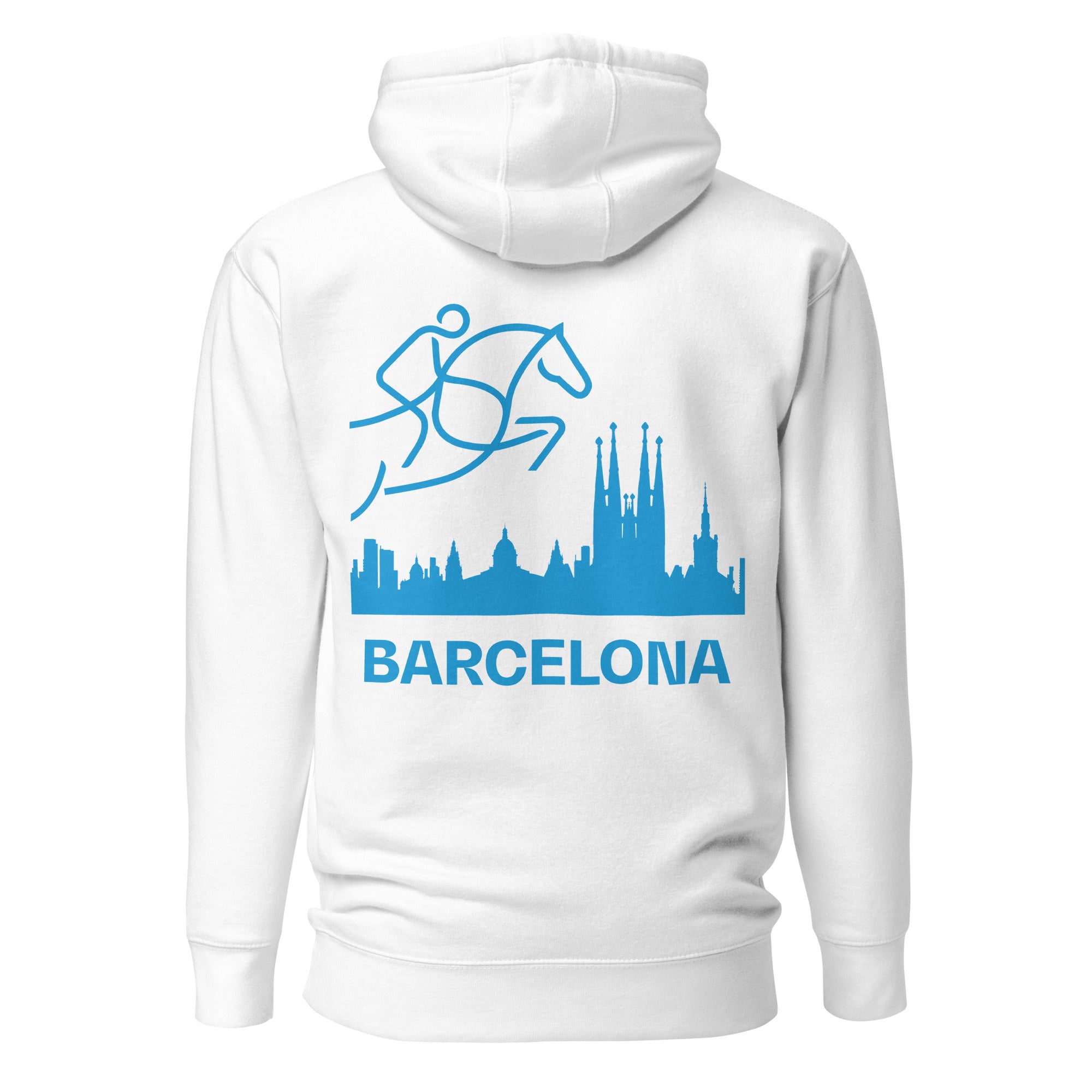 Barcelona White Unisex Hoodie FEI Official Store