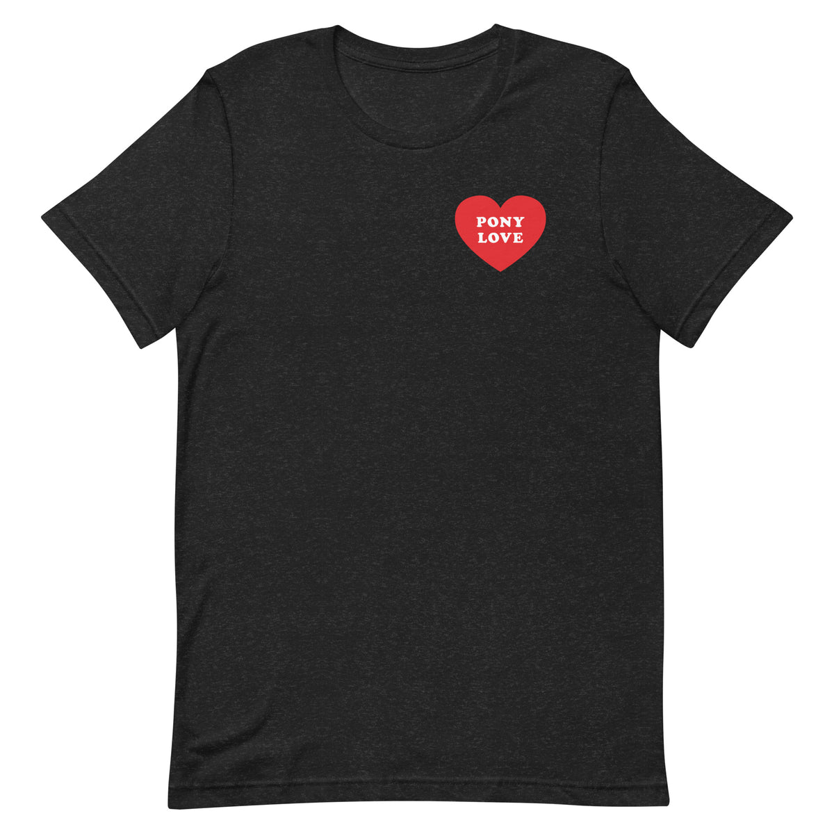 Black Pony Love - Small Heart Unisex T-shirt