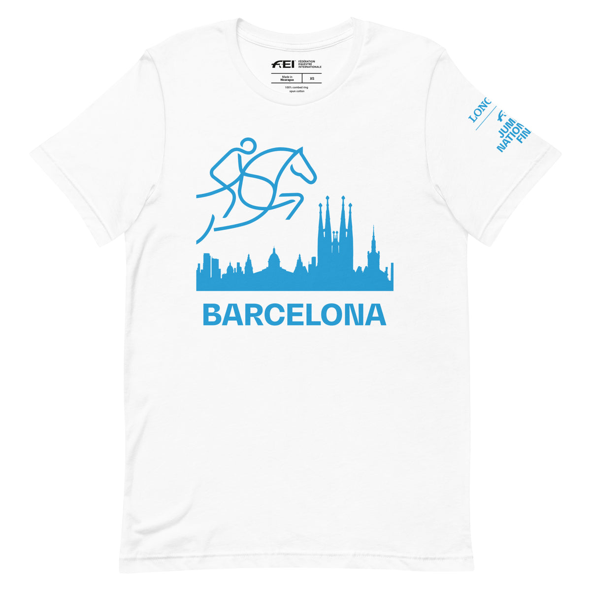 Barcelona White Unisex T-Shirt