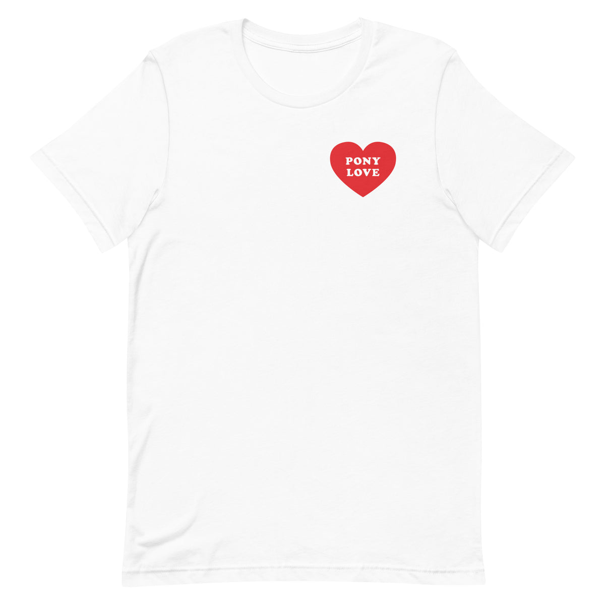 Black Pony Love - Small Heart Unisex T-shirt