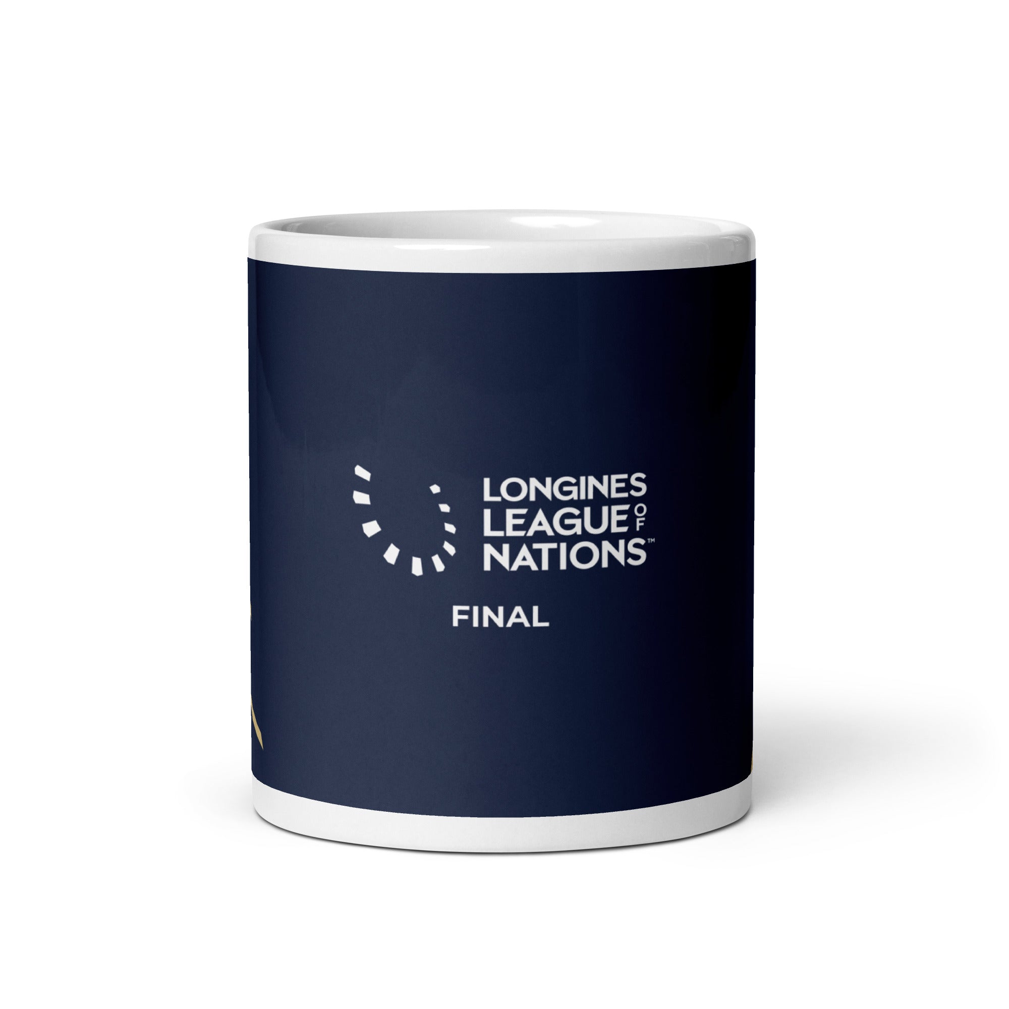 LLN GOLD Navy White Glossy Mug