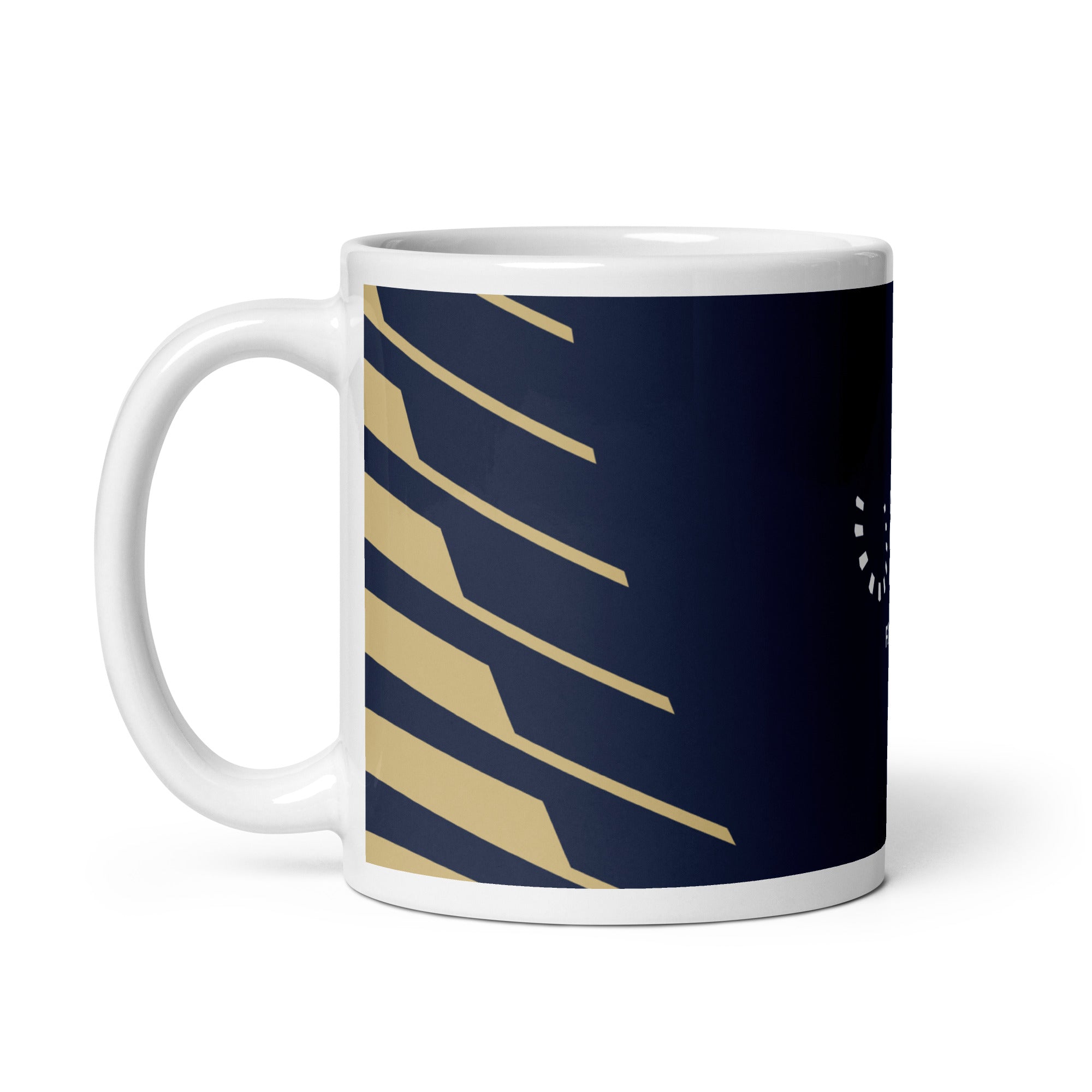 LLN GOLD Navy White Glossy Mug