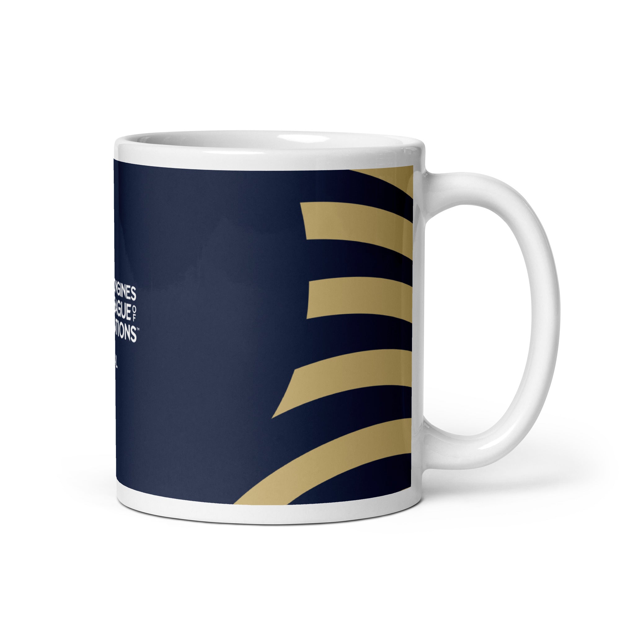 LLN GOLD Navy White Glossy Mug