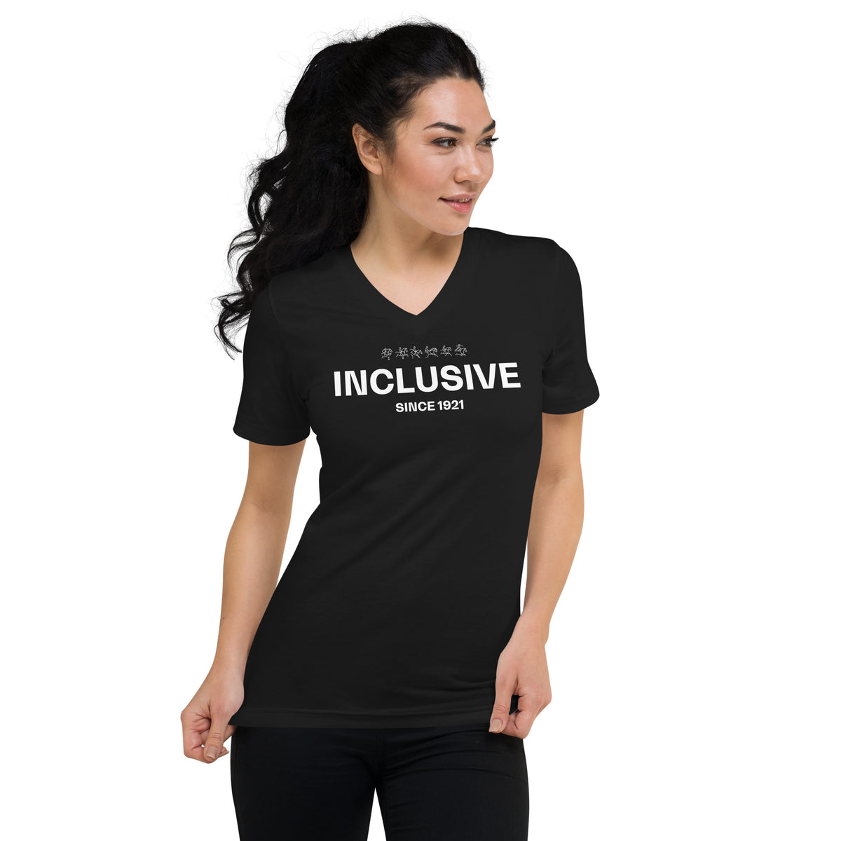 Inclusive Unisex Short Sleeve V-Neck T-Shirt FEI Official Store
