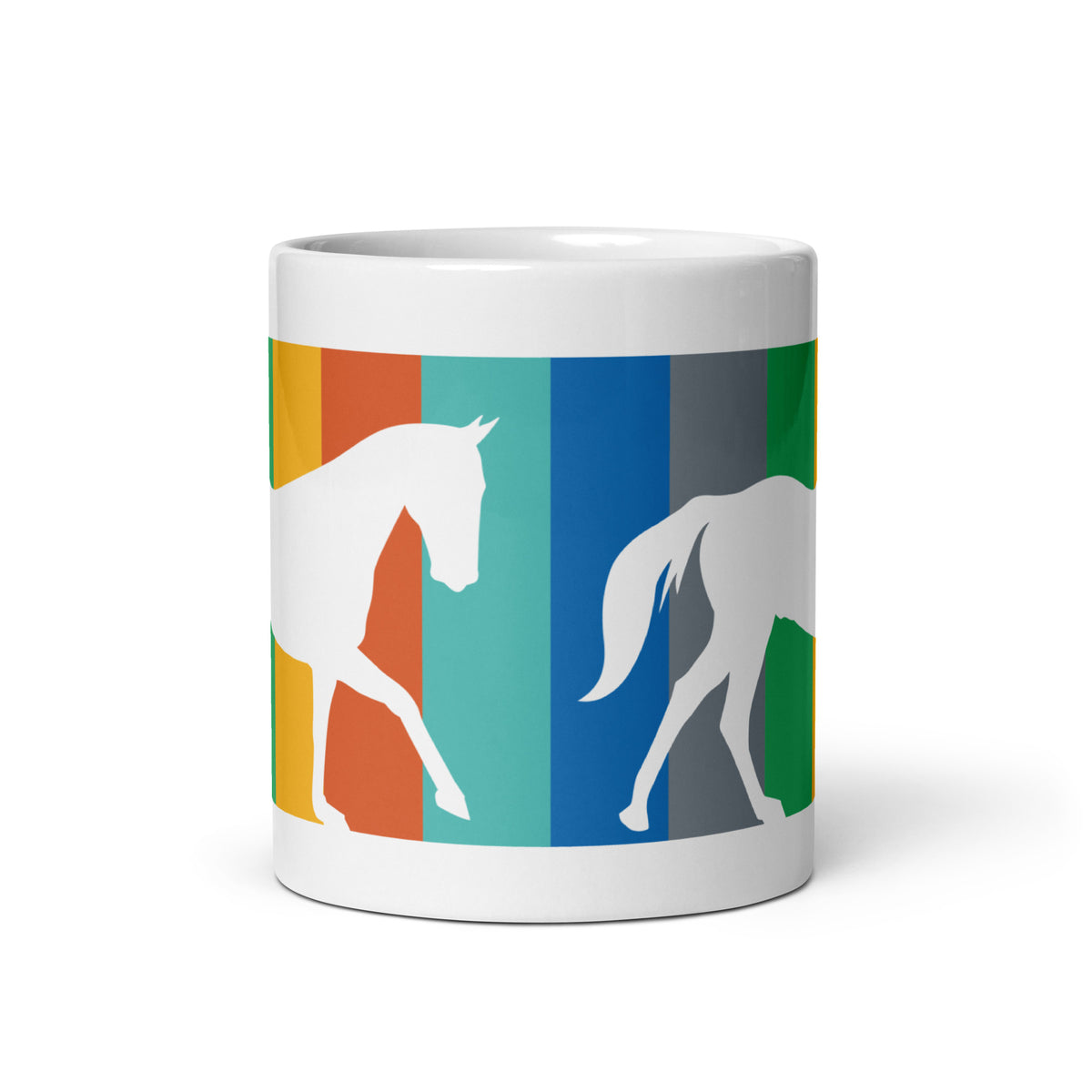 Stripe Horse glossy mug