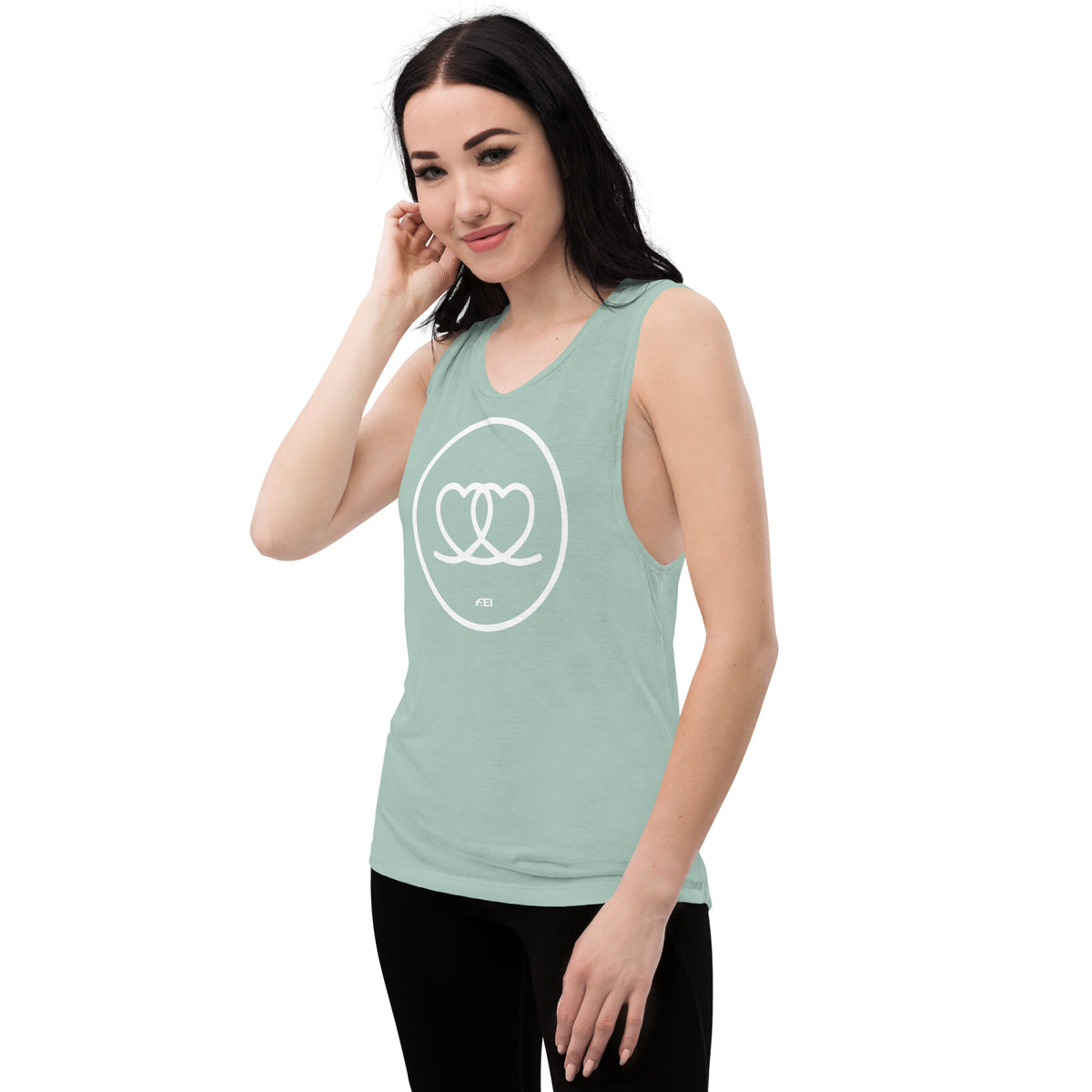 Two Hearts Ladies’ Muscle Tank